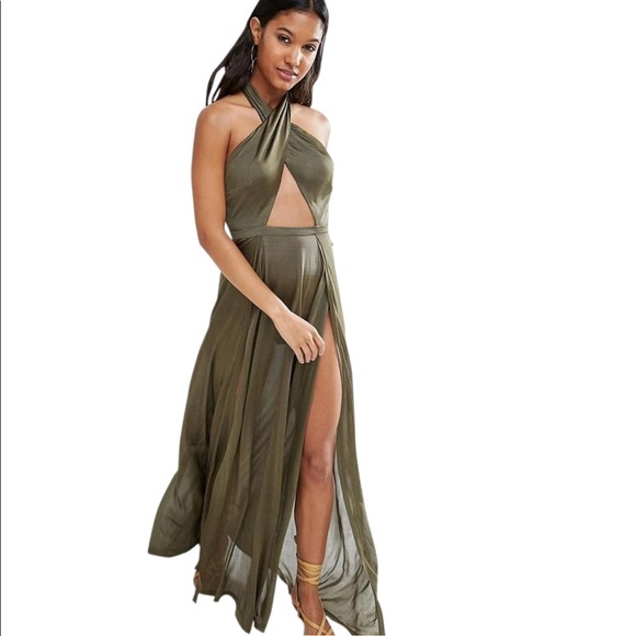 asos slit dress